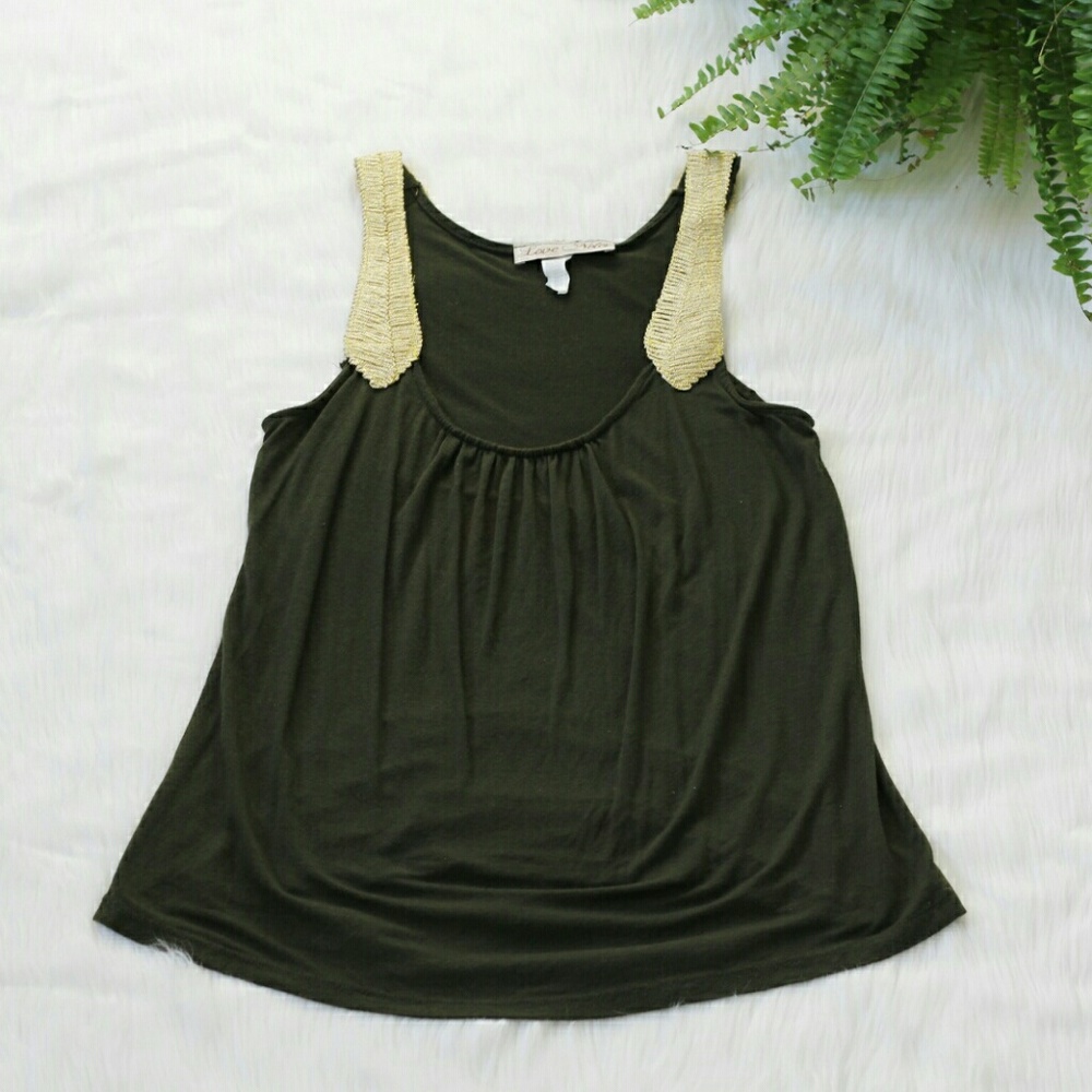 Forest Green and Gold Top
